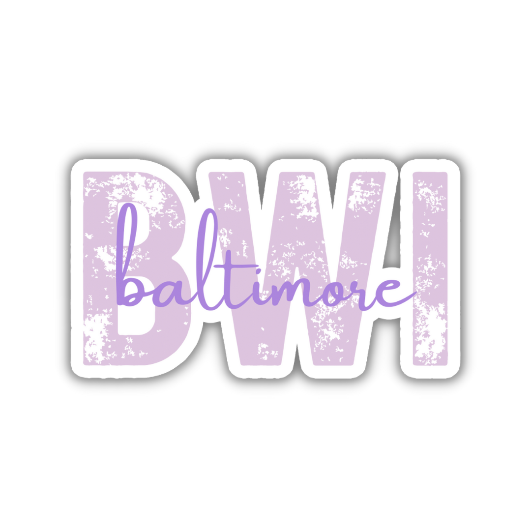 BWI Baltimore Airport Code Sticker