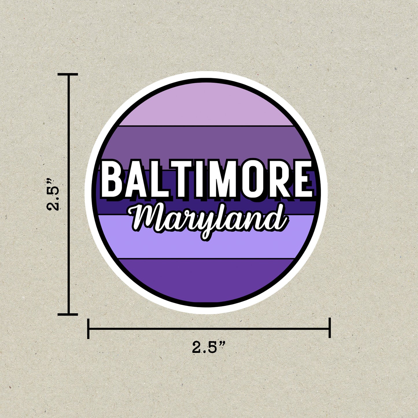 Baltimore, Maryland Circle Sticker