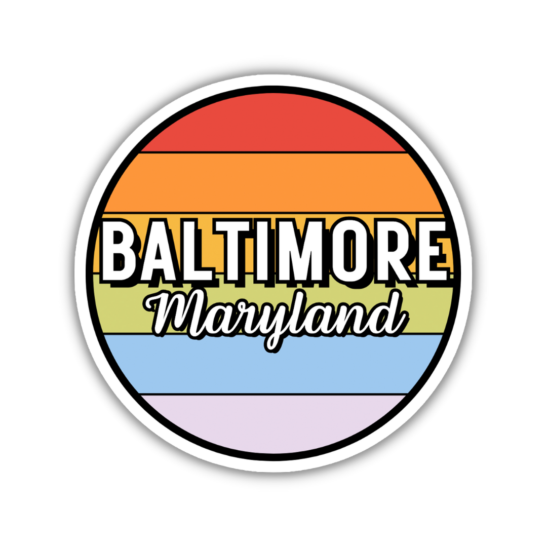 Baltimore, Maryland Circle Sticker