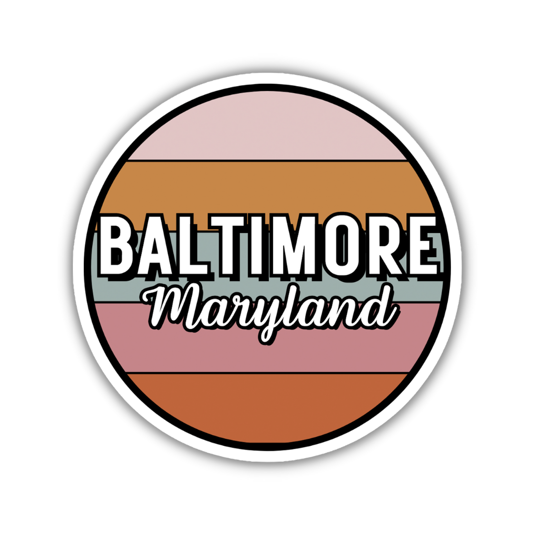 Baltimore, Maryland Circle Sticker