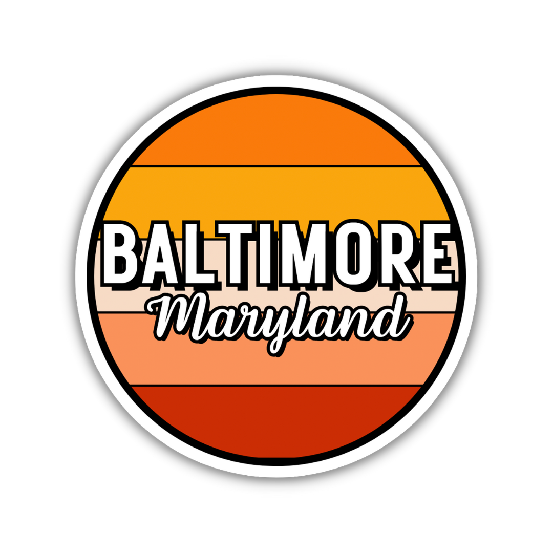 Baltimore, Maryland Circle Sticker