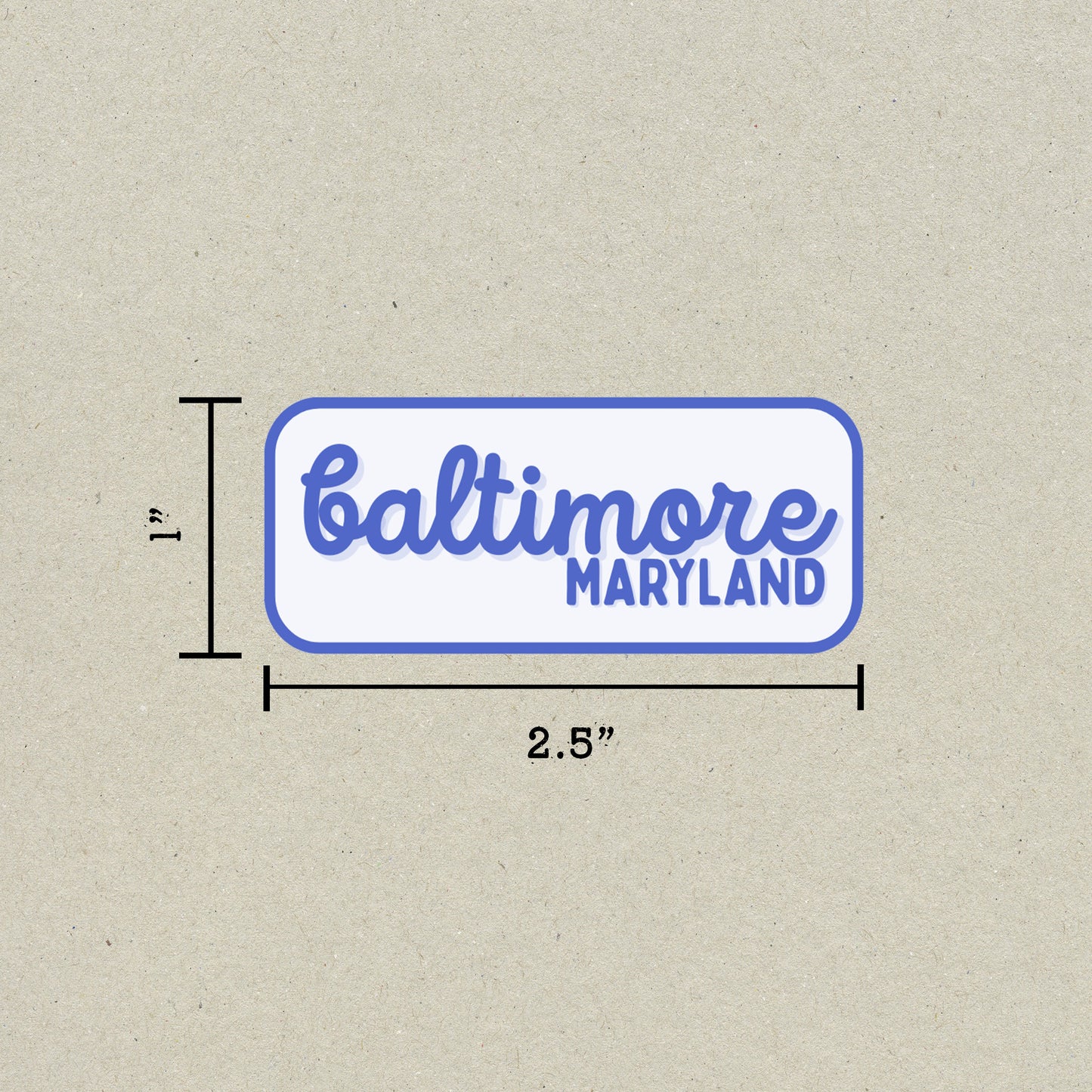 Baltimore, Maryland Retro Travel Sticker – Colorful Vinyl Decal for Laptop, Water Bottle & Luggage