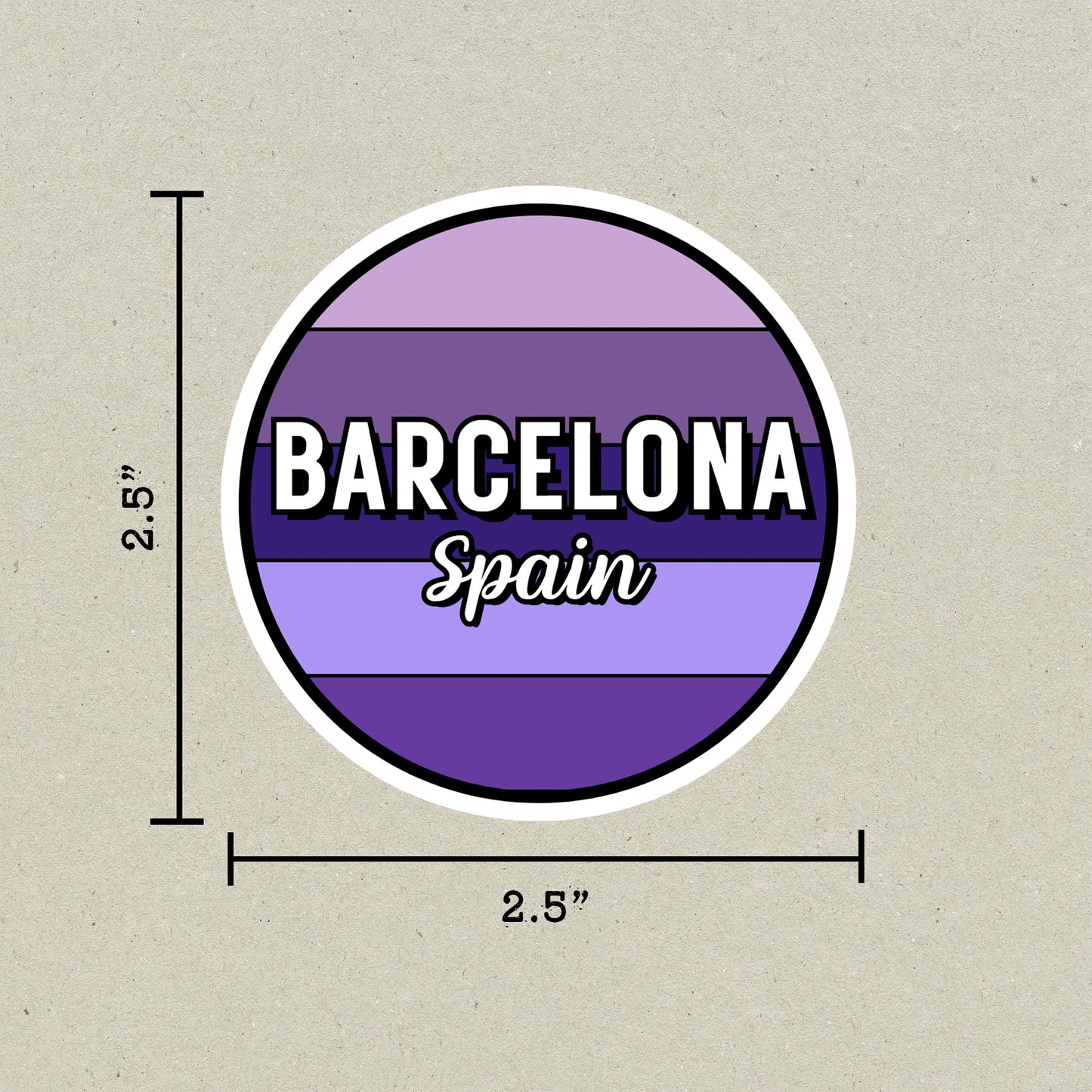 Barcelona, Spain Circle Sticker