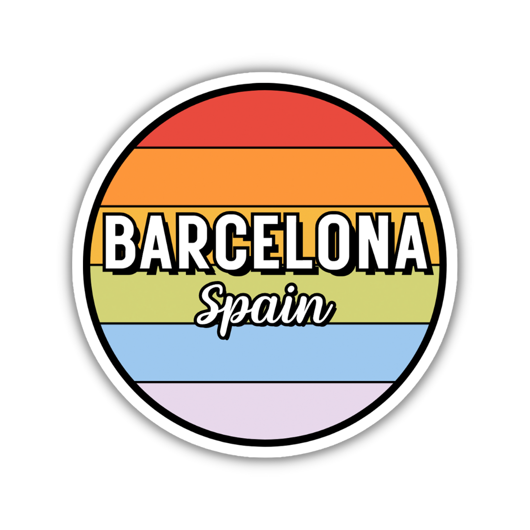 Barcelona, Spain Circle Sticker