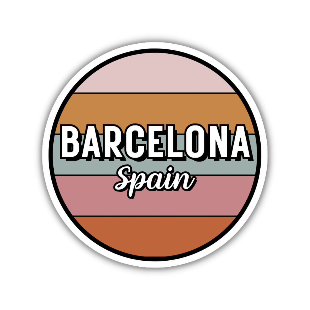 Barcelona, Spain Circle Sticker