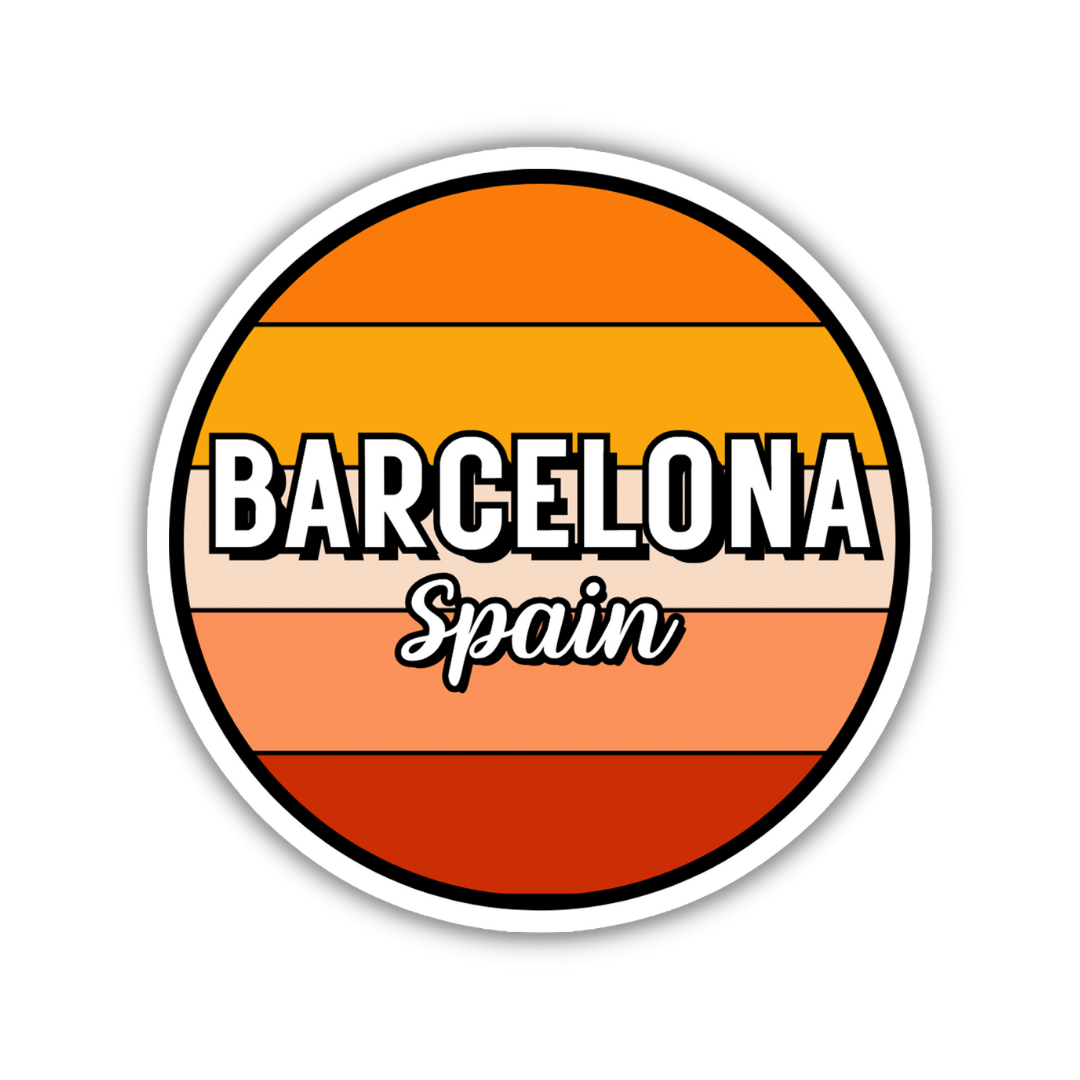 Barcelona, Spain Circle Sticker