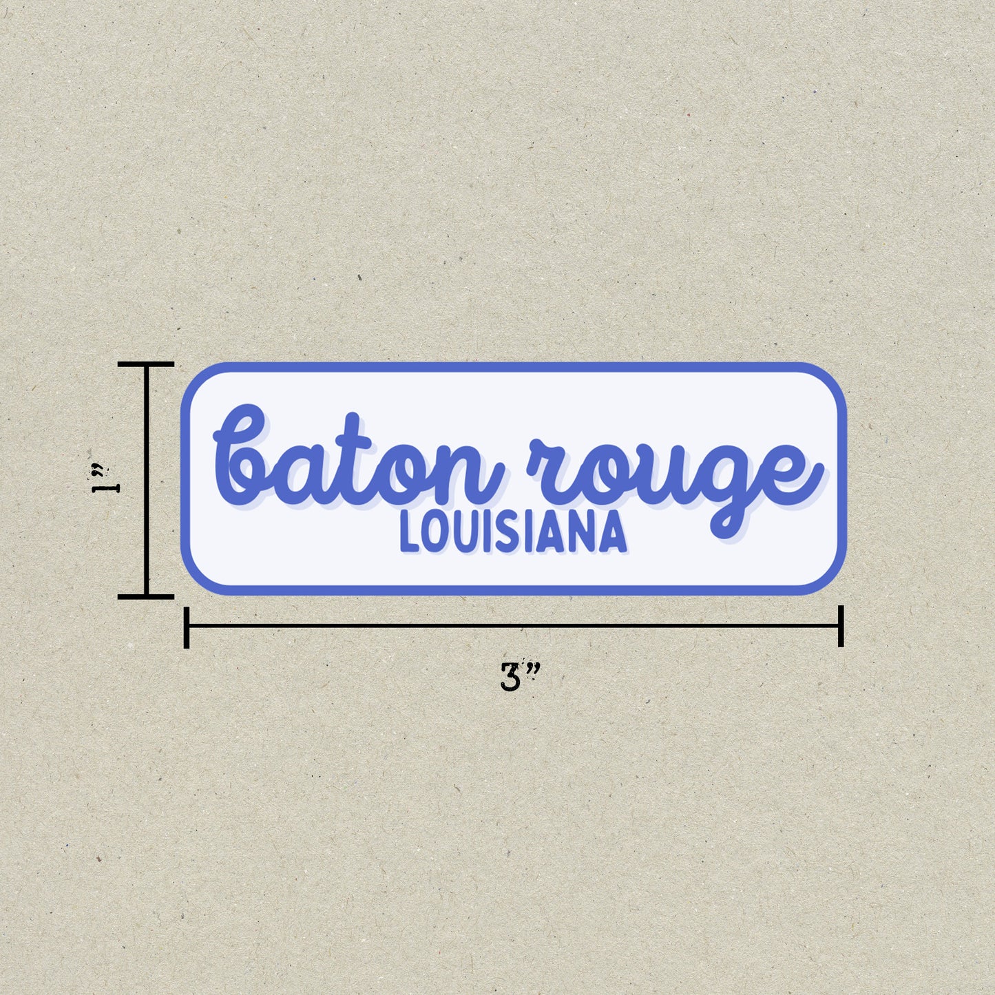 Baton Rouge, Louisiana Retro Travel Sticker – Colorful Vinyl Decal for Laptop, Water Bottle & Luggage