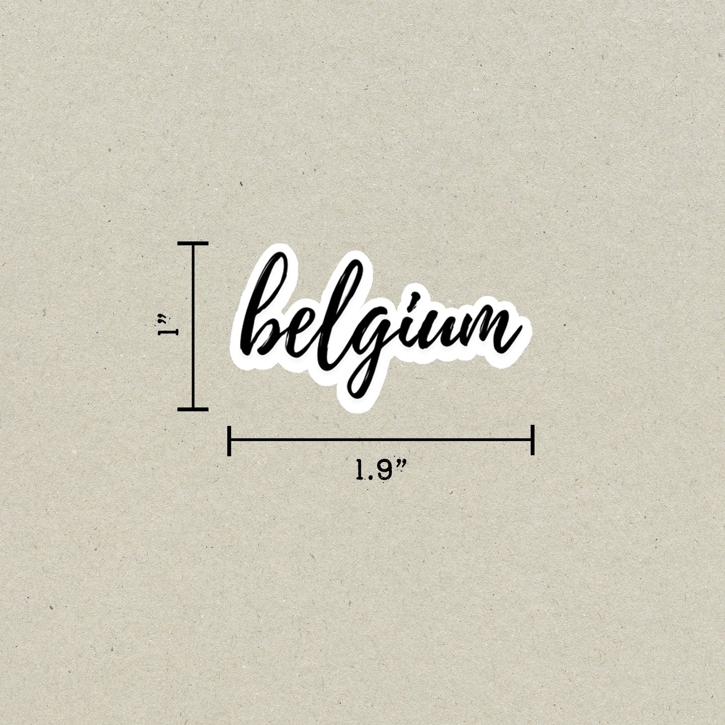 Belgium Cursive Sticker