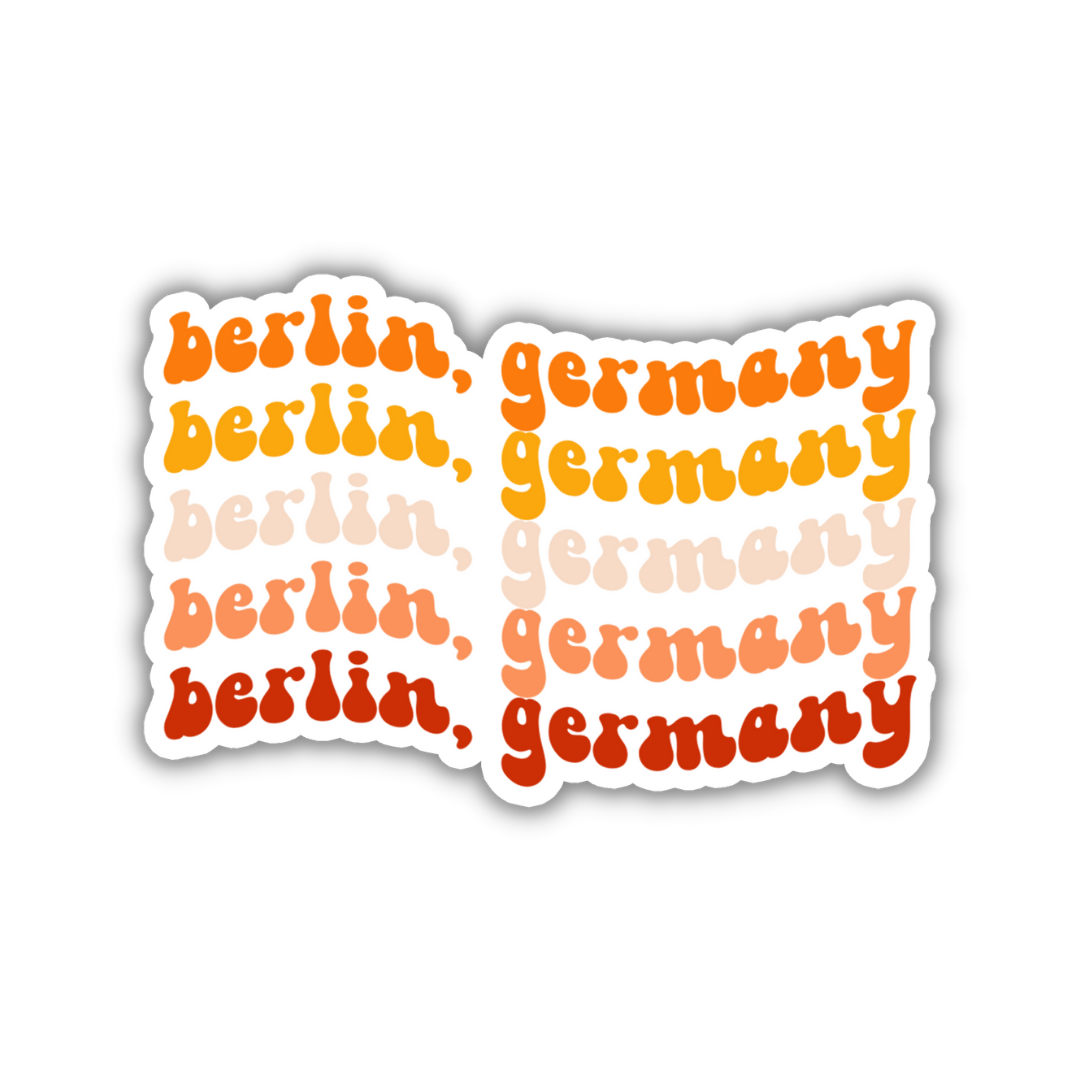 Berlin, Germany Retro Sticker