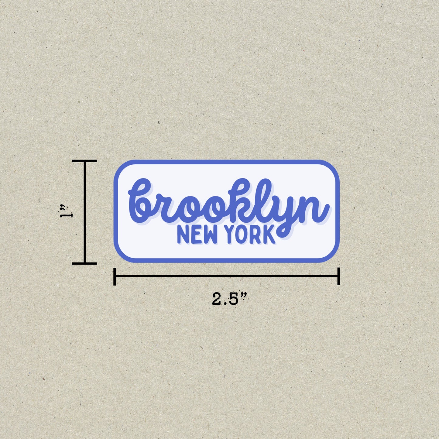 Brooklyn, New York Retro Travel Sticker – Colorful Vinyl Decal for Laptop, Water Bottle & Luggage