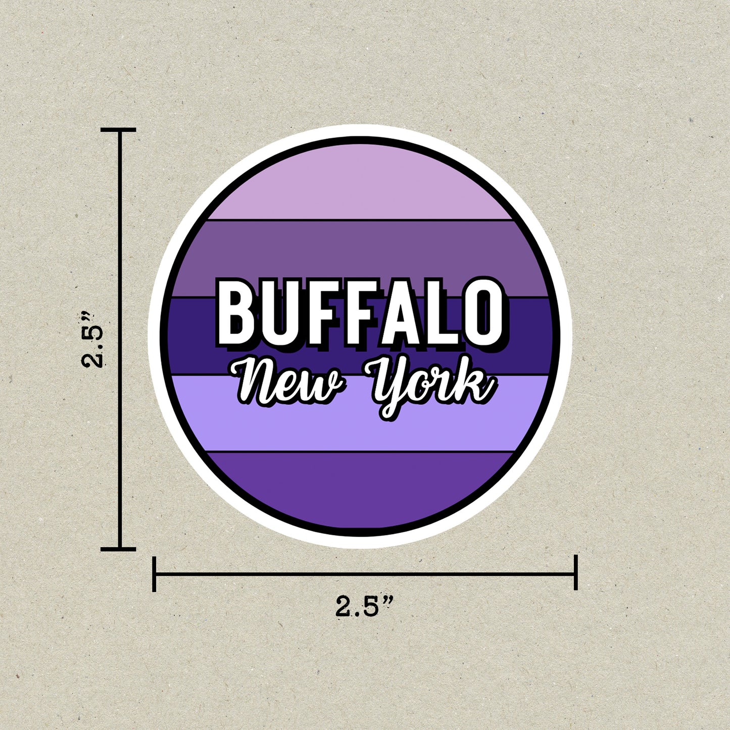 Buffalo, New York Circle Sticker