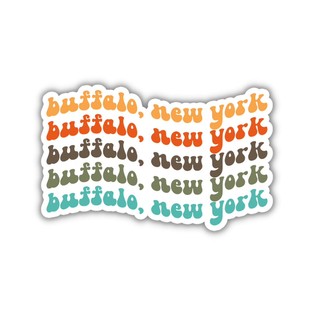 Buffalo, New York Retro Sticker