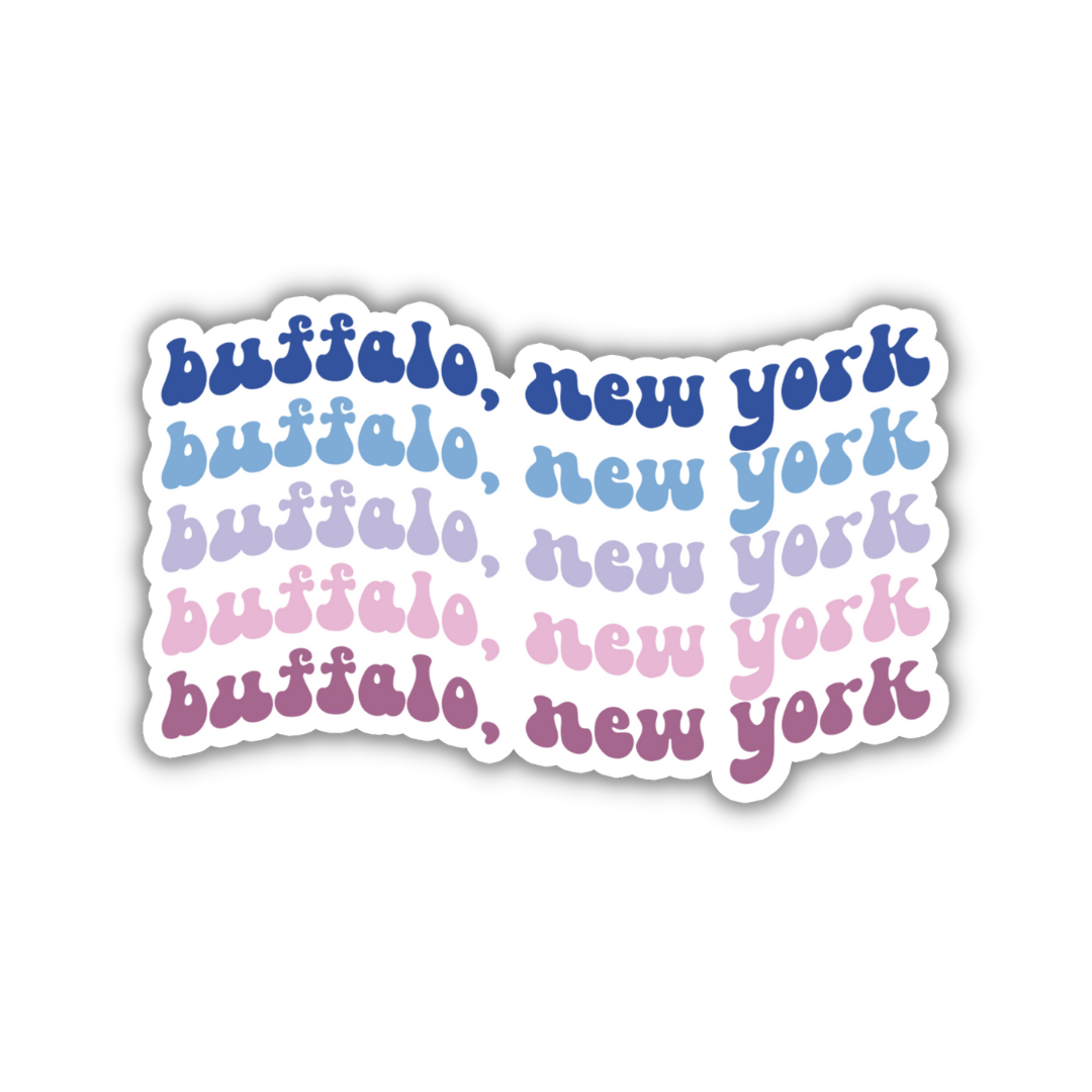 Buffalo, New York Retro Sticker