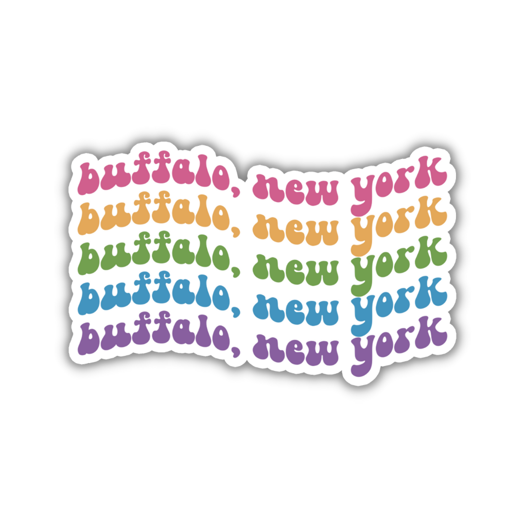 Buffalo, New York Retro Sticker
