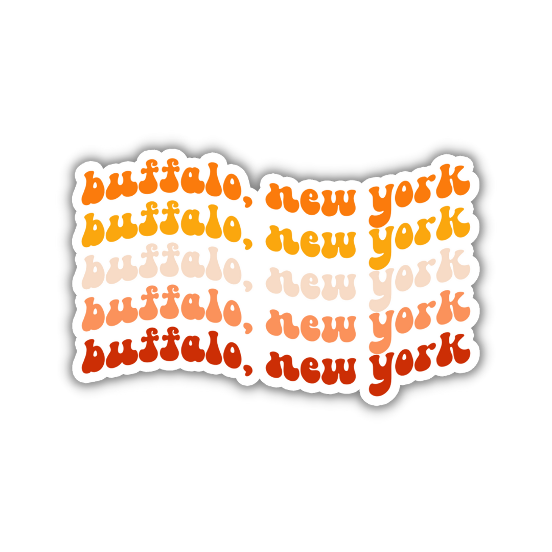Buffalo, New York Retro Sticker