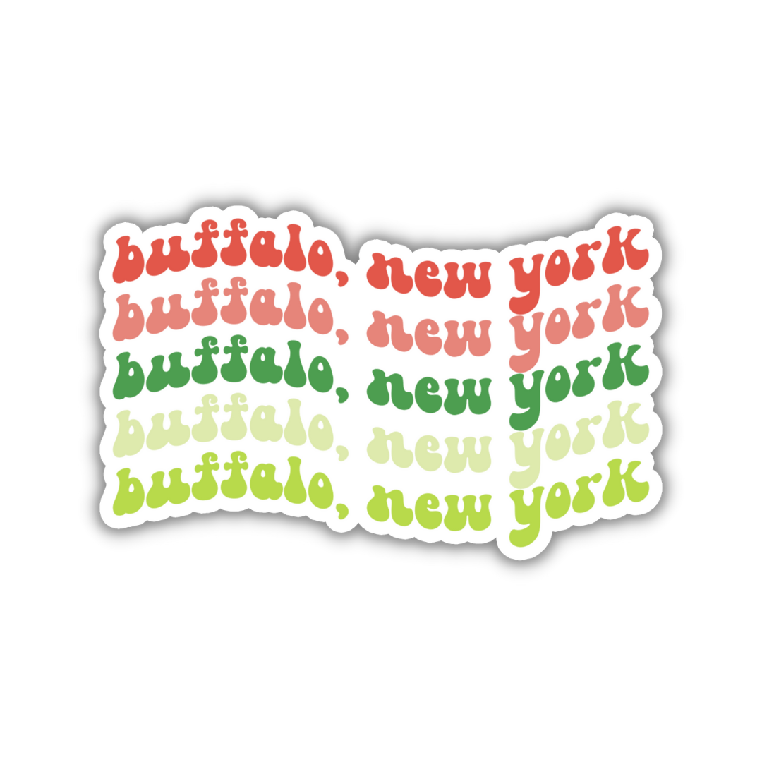 Buffalo, New York Retro Sticker