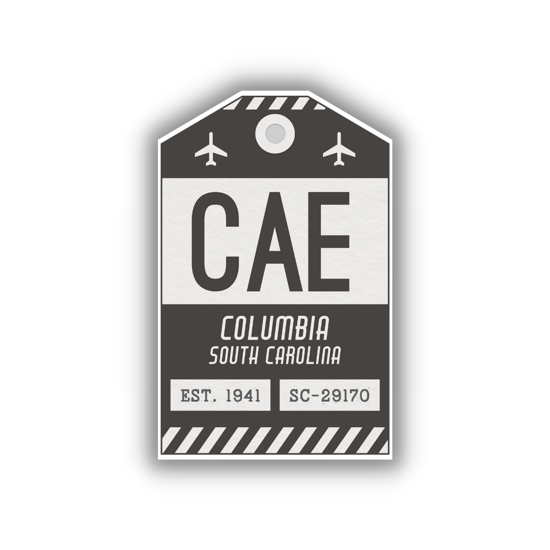 CAE Vintage Luggage Tag Sticker