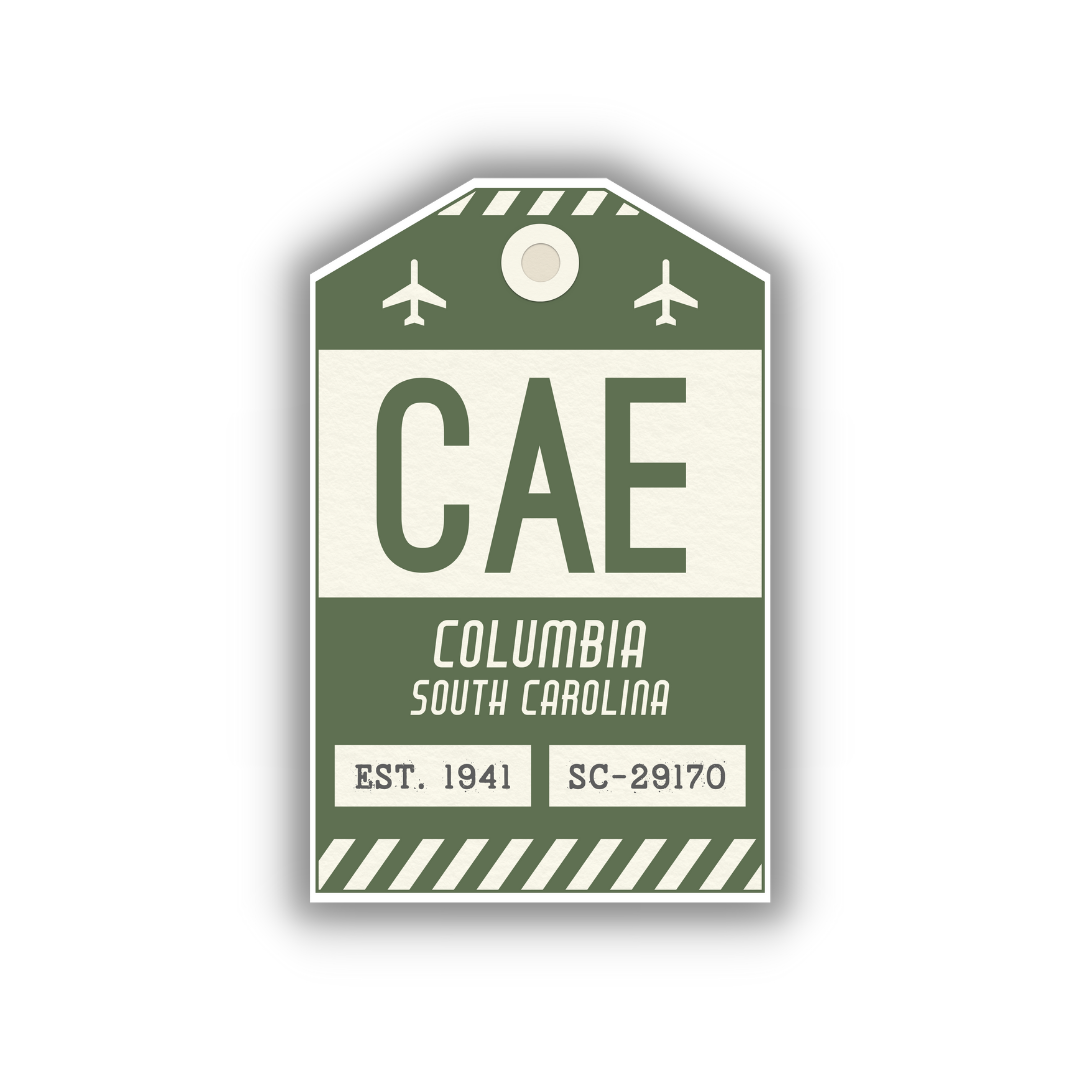 CAE Vintage Luggage Tag Sticker