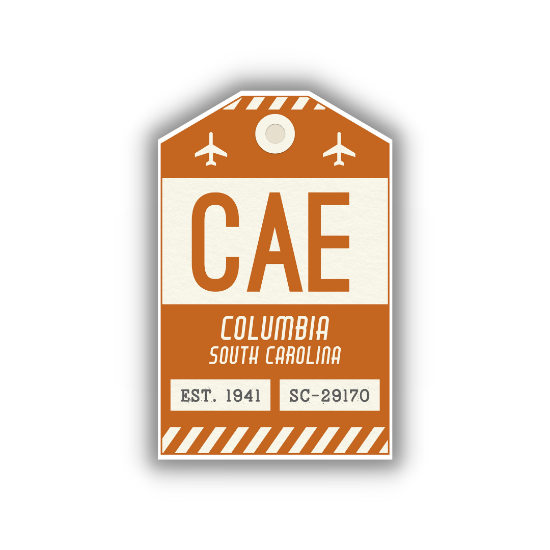 CAE Vintage Luggage Tag Sticker