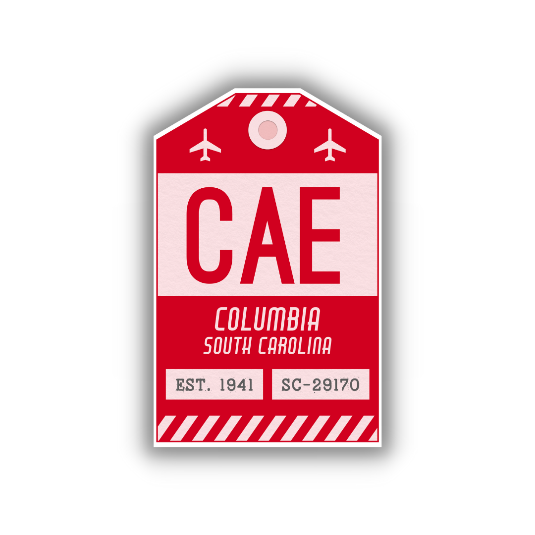CAE Vintage Luggage Tag Sticker