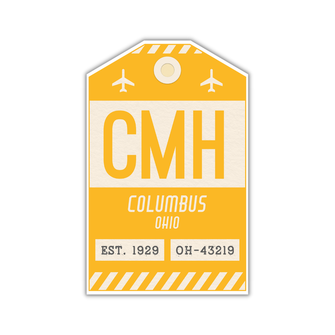CMH Vintage Luggage Tag Sticker