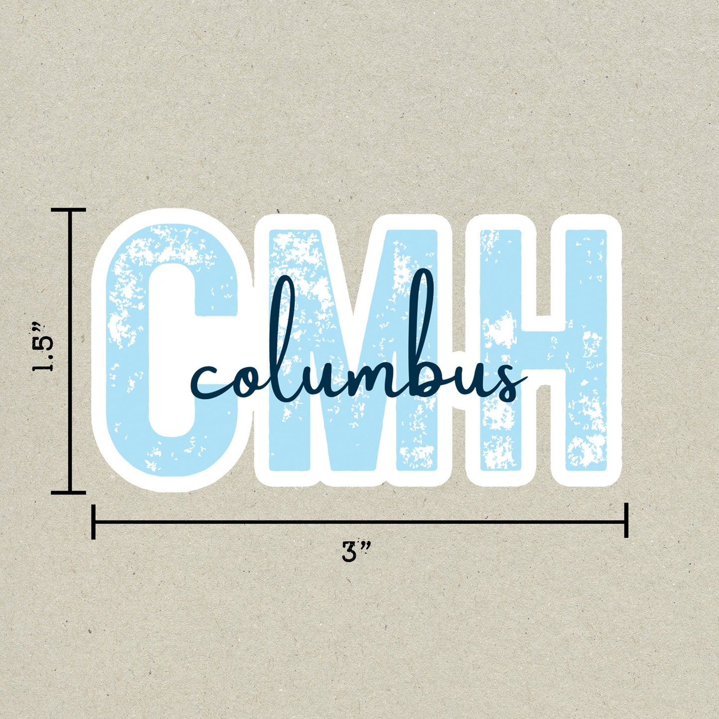 CMH Columbus Airport Code Sticker