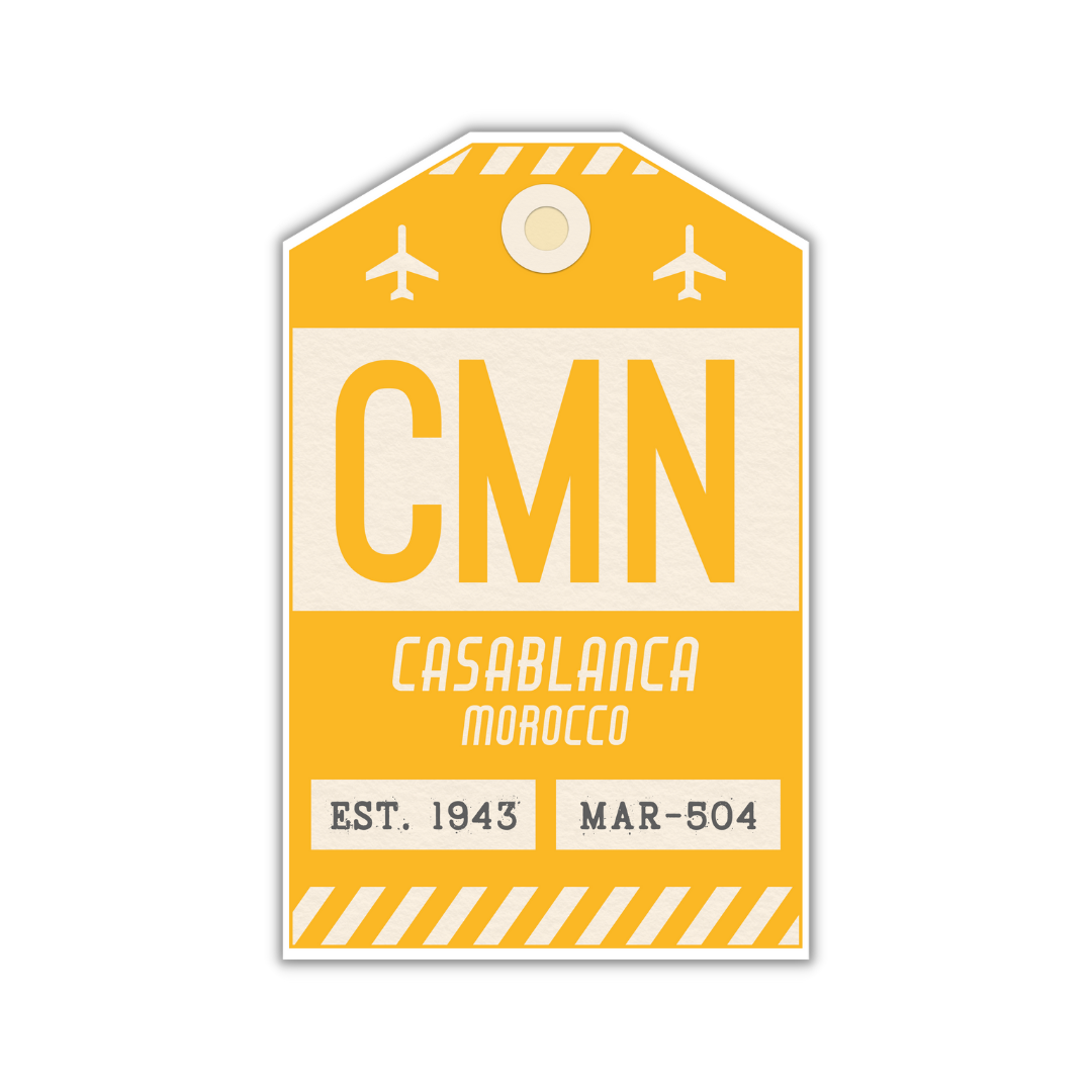 CMN Vintage Luggage Tag Sticker