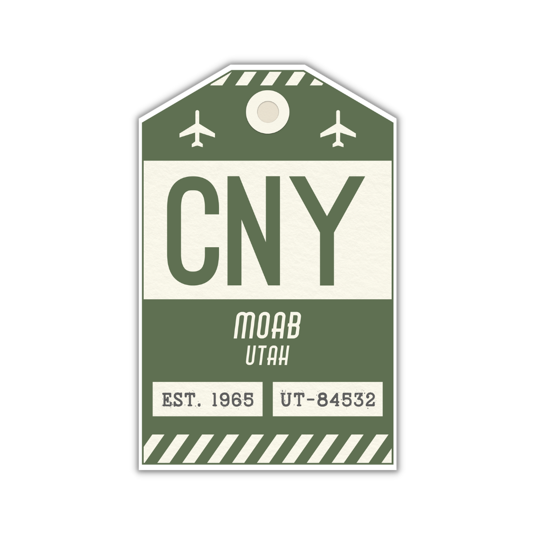 CNY Vintage Luggage Tag Sticker