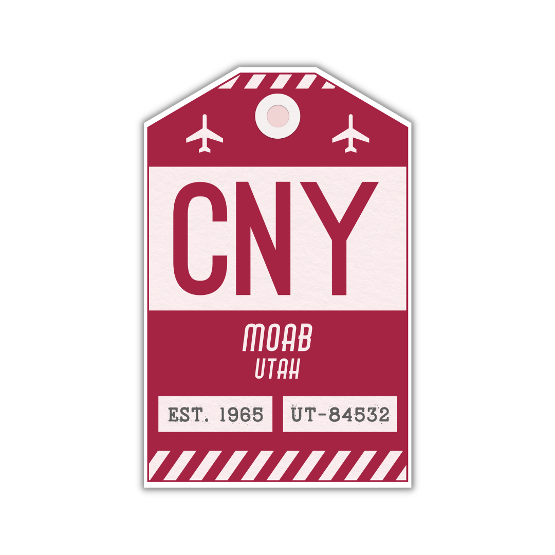 CNY Vintage Luggage Tag Sticker