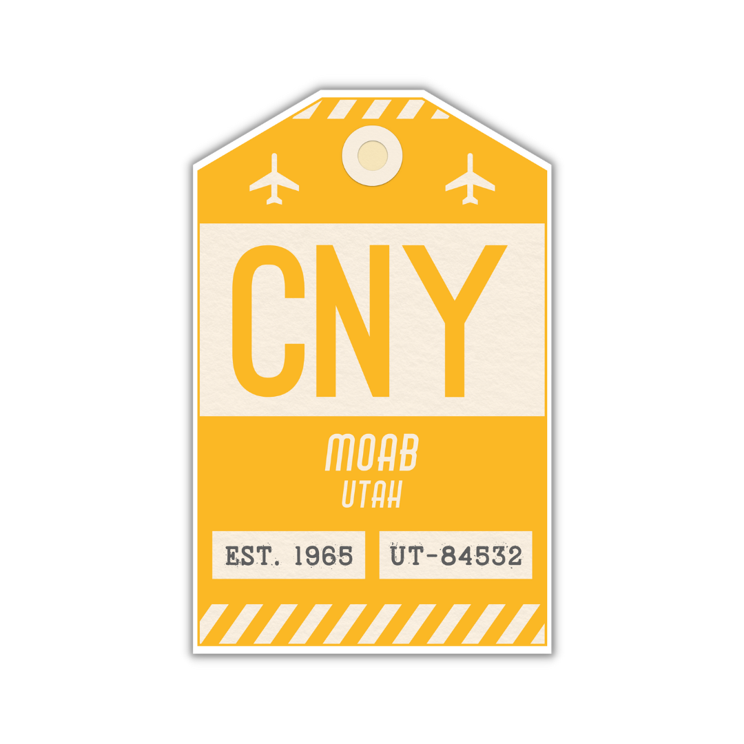CNY Vintage Luggage Tag Sticker