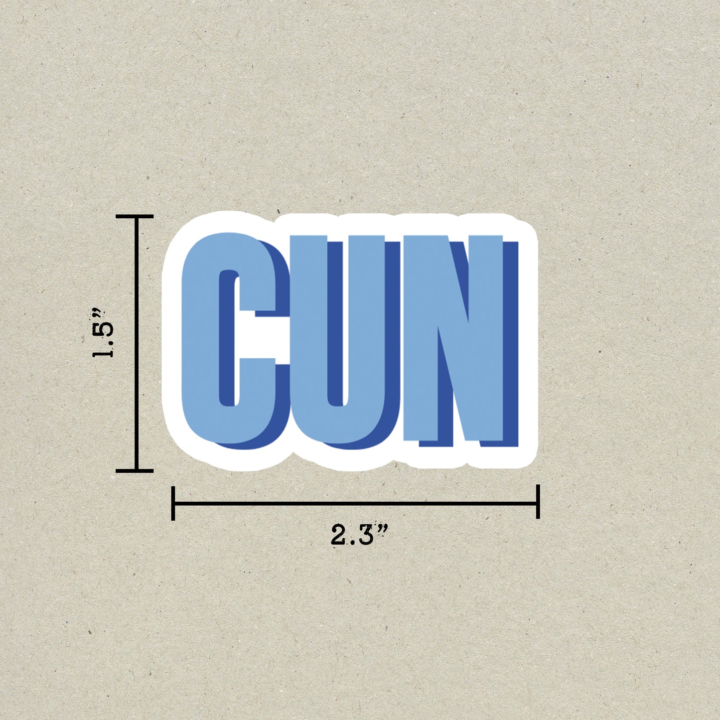 CUN Double Layered Sticker