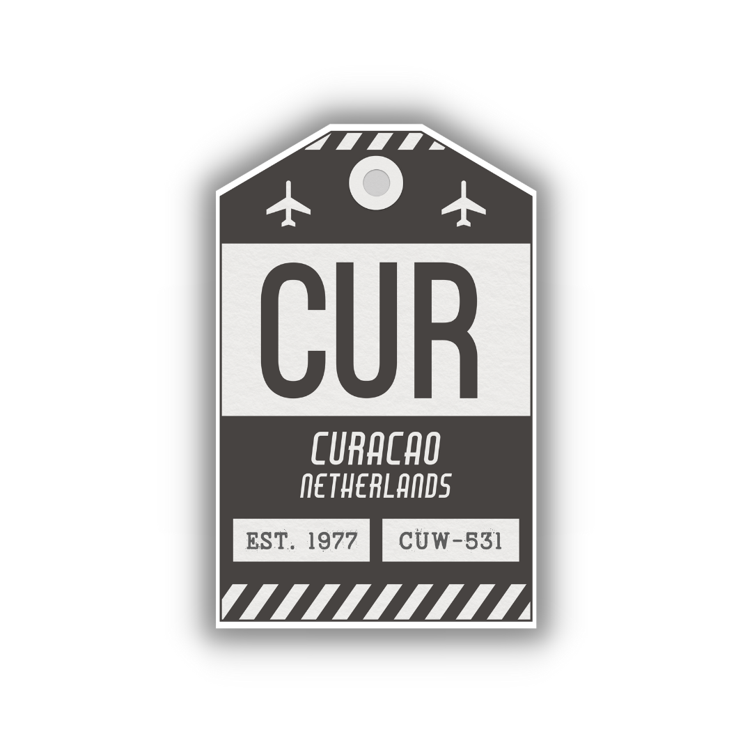 CUR Vintage Luggage Tag Sticker