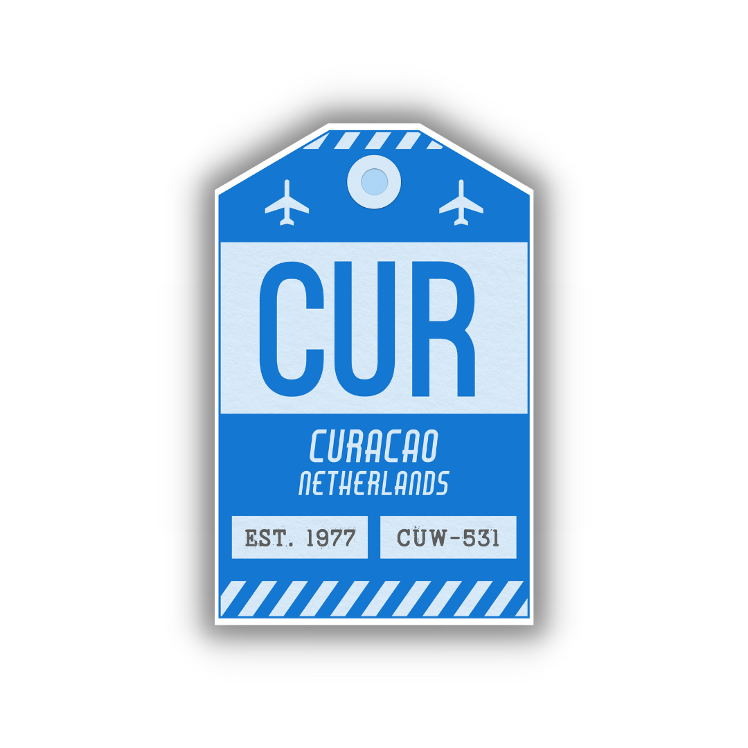 CUR Vintage Luggage Tag Sticker