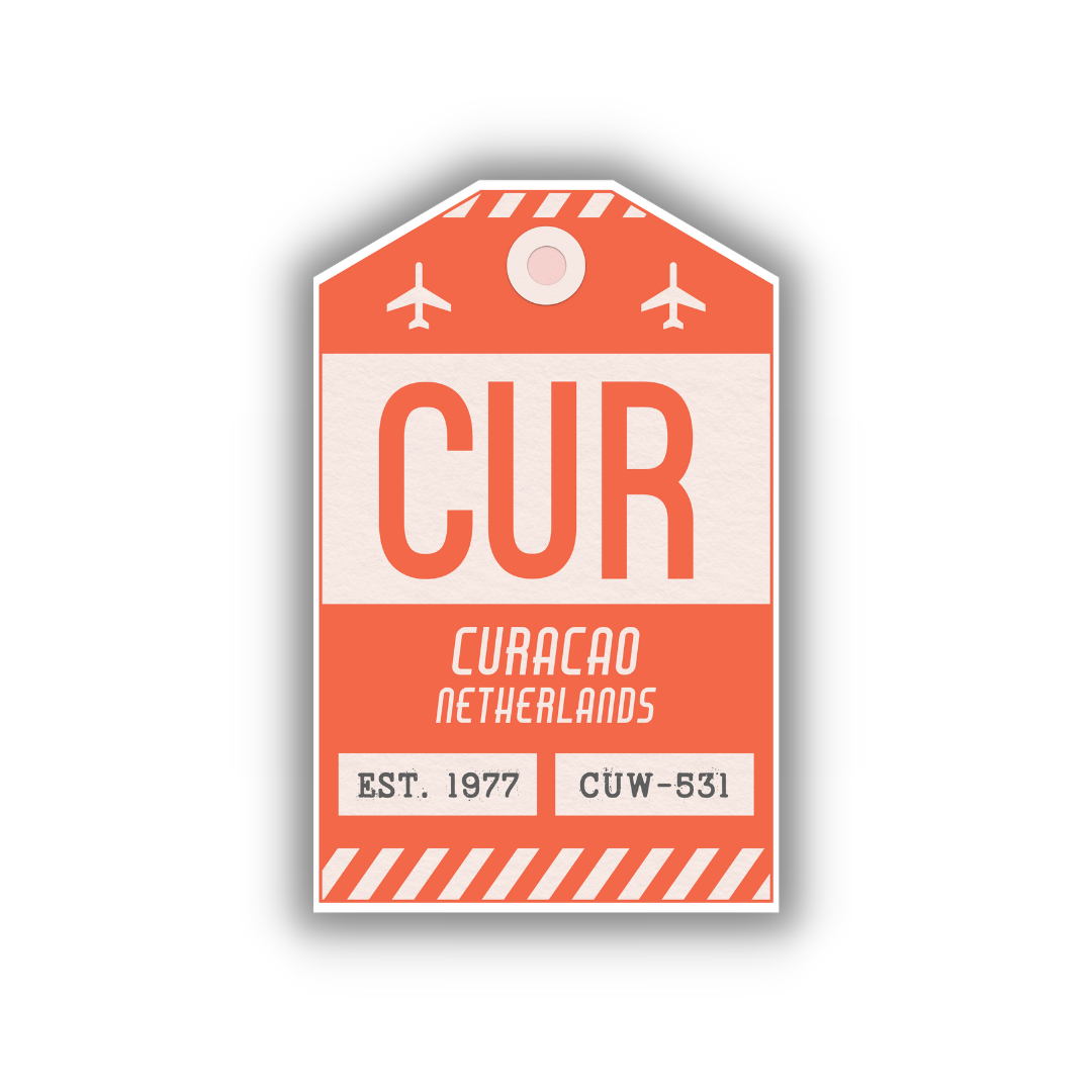 CUR Vintage Luggage Tag Sticker
