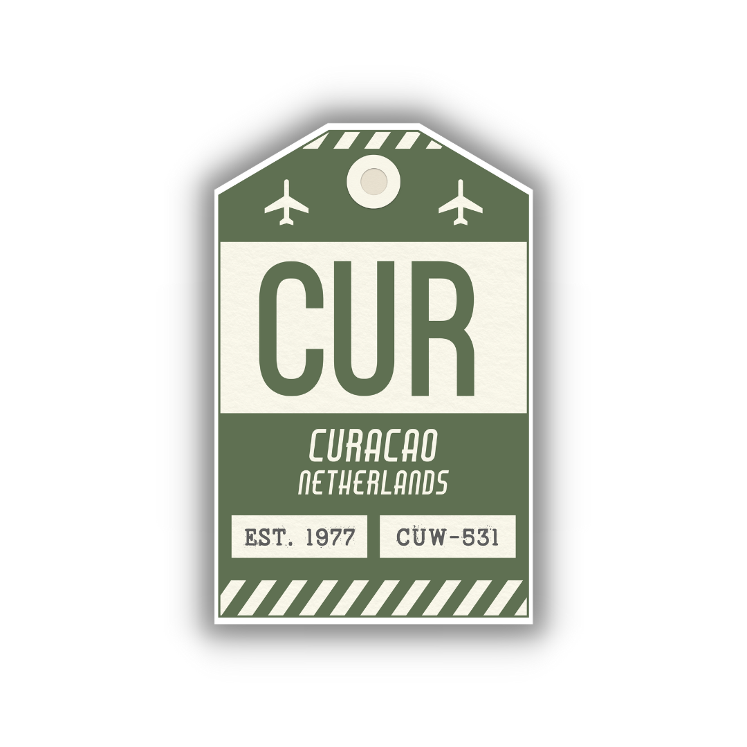 CUR Vintage Luggage Tag Sticker