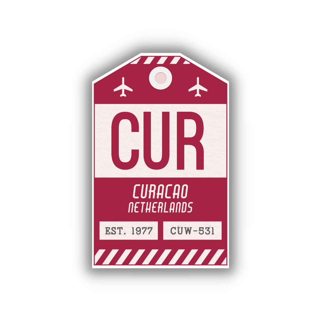 CUR Vintage Luggage Tag Sticker