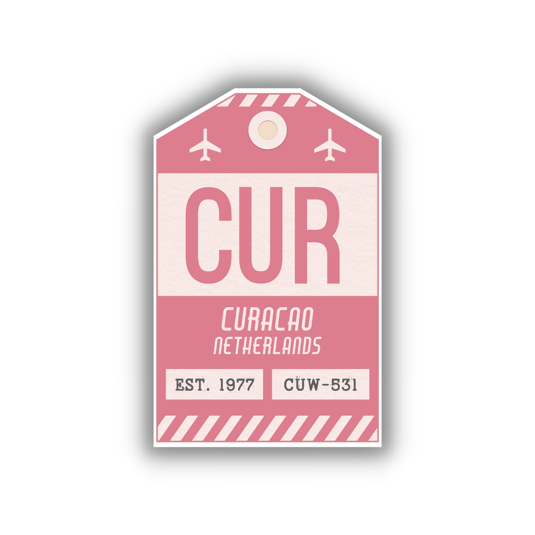 CUR Vintage Luggage Tag Sticker