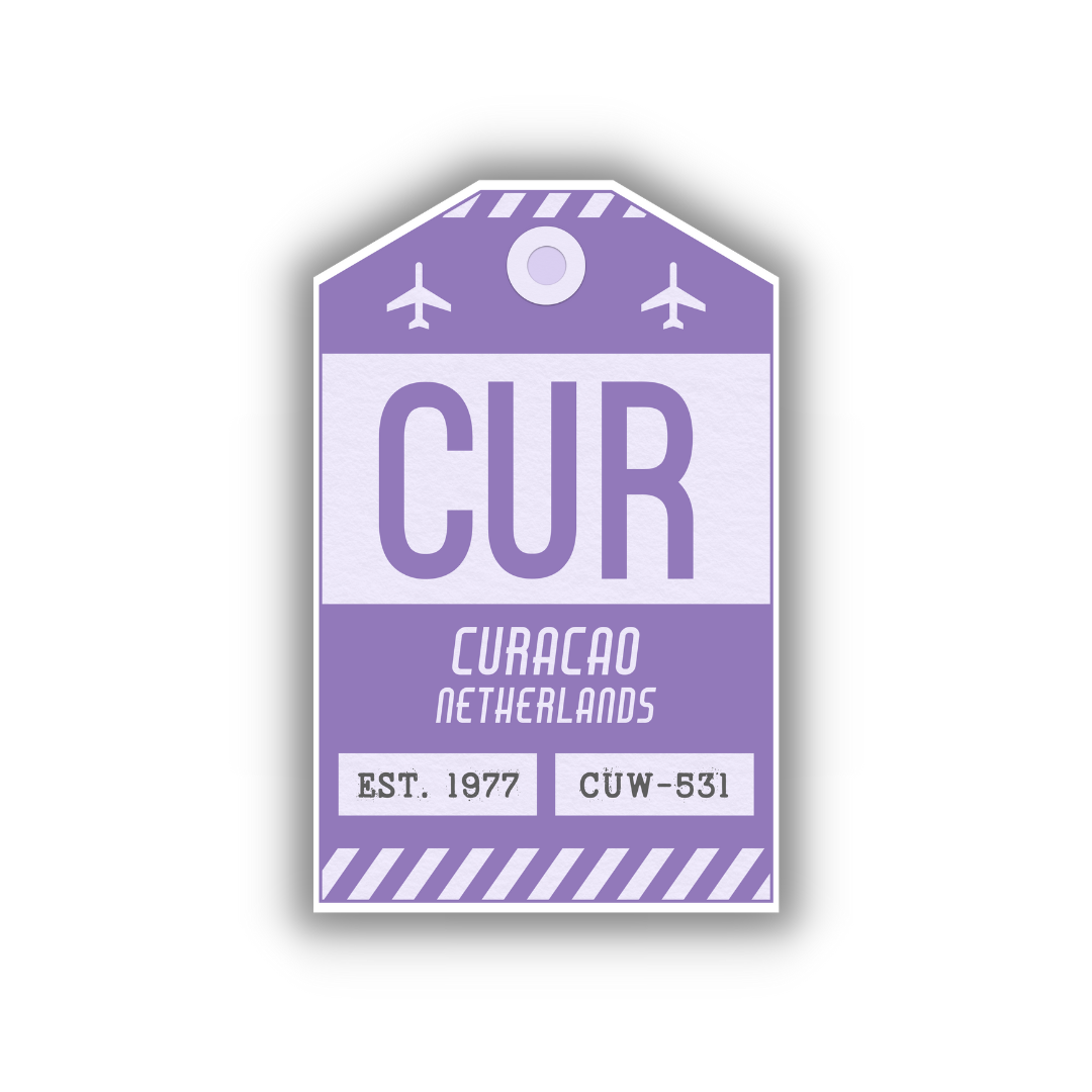 CUR Vintage Luggage Tag Sticker