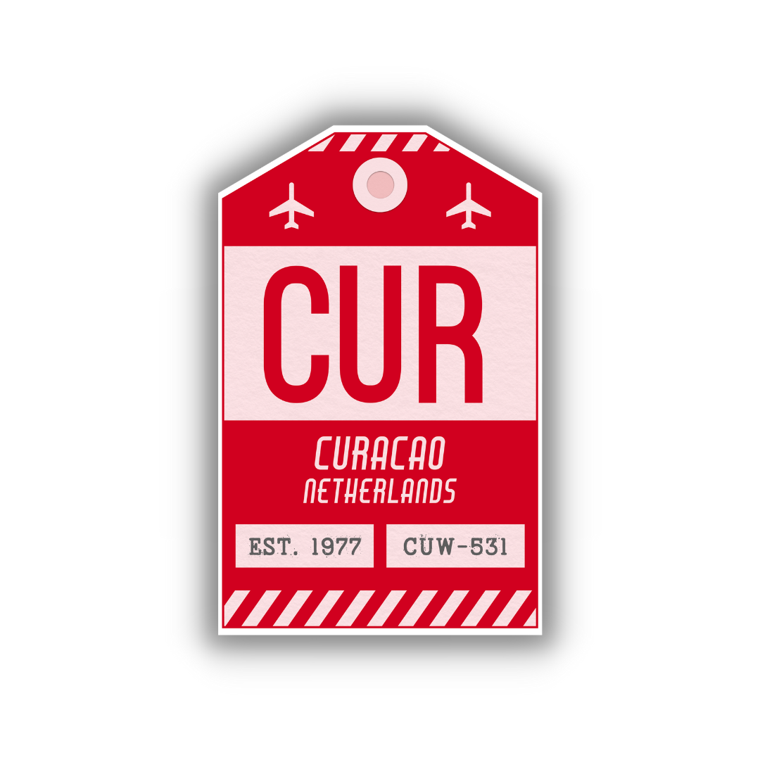 CUR Vintage Luggage Tag Sticker