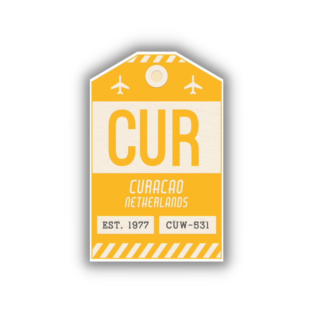 CUR Vintage Luggage Tag Sticker