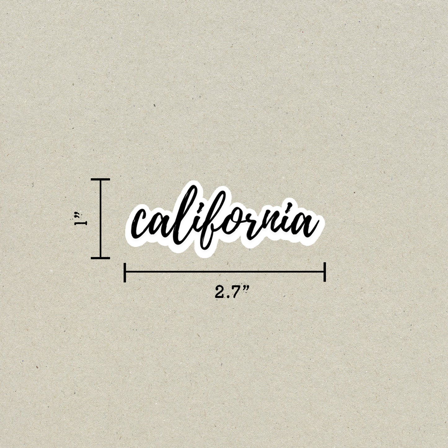 California Cursive Sticker
