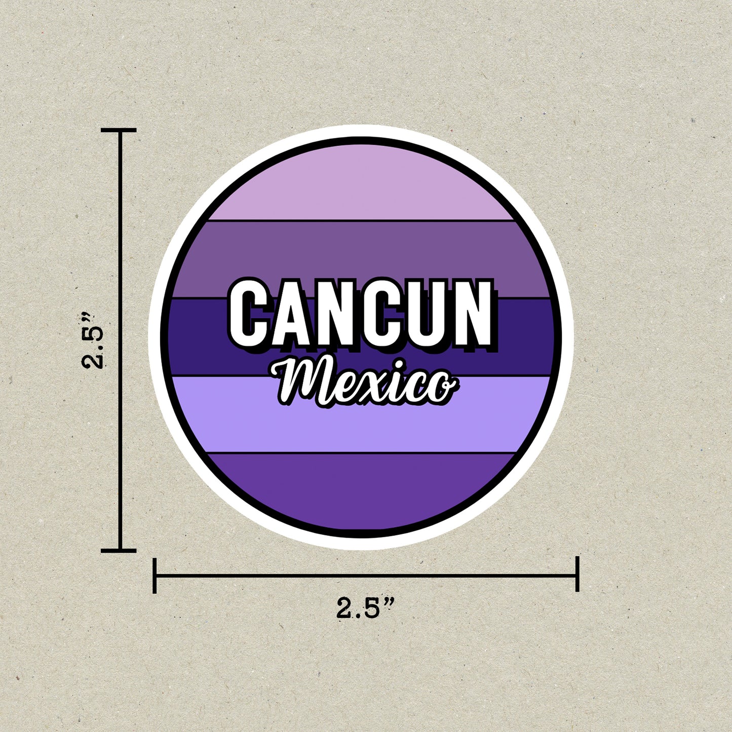 Cancun, Mexico Circle Sticker