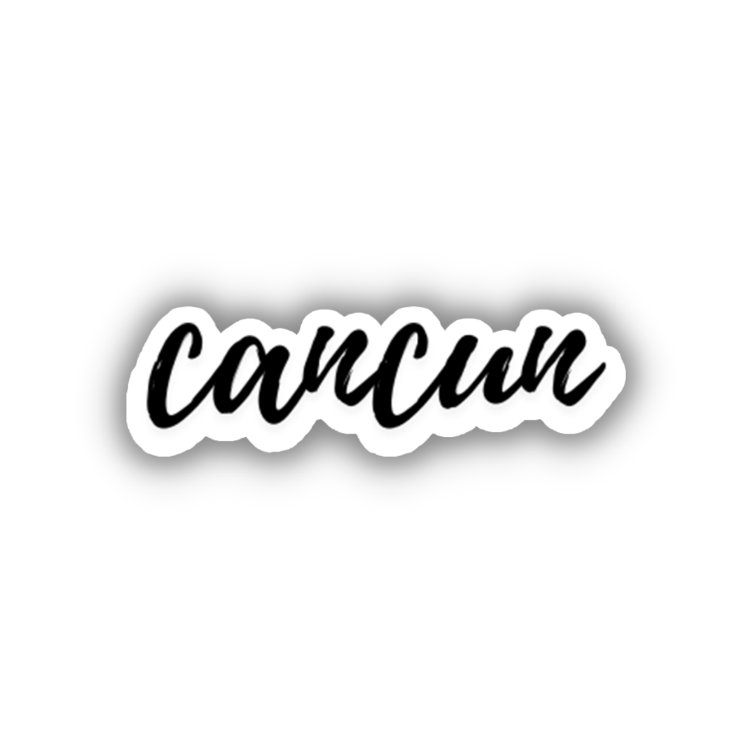 Cancun Cursive Sticker