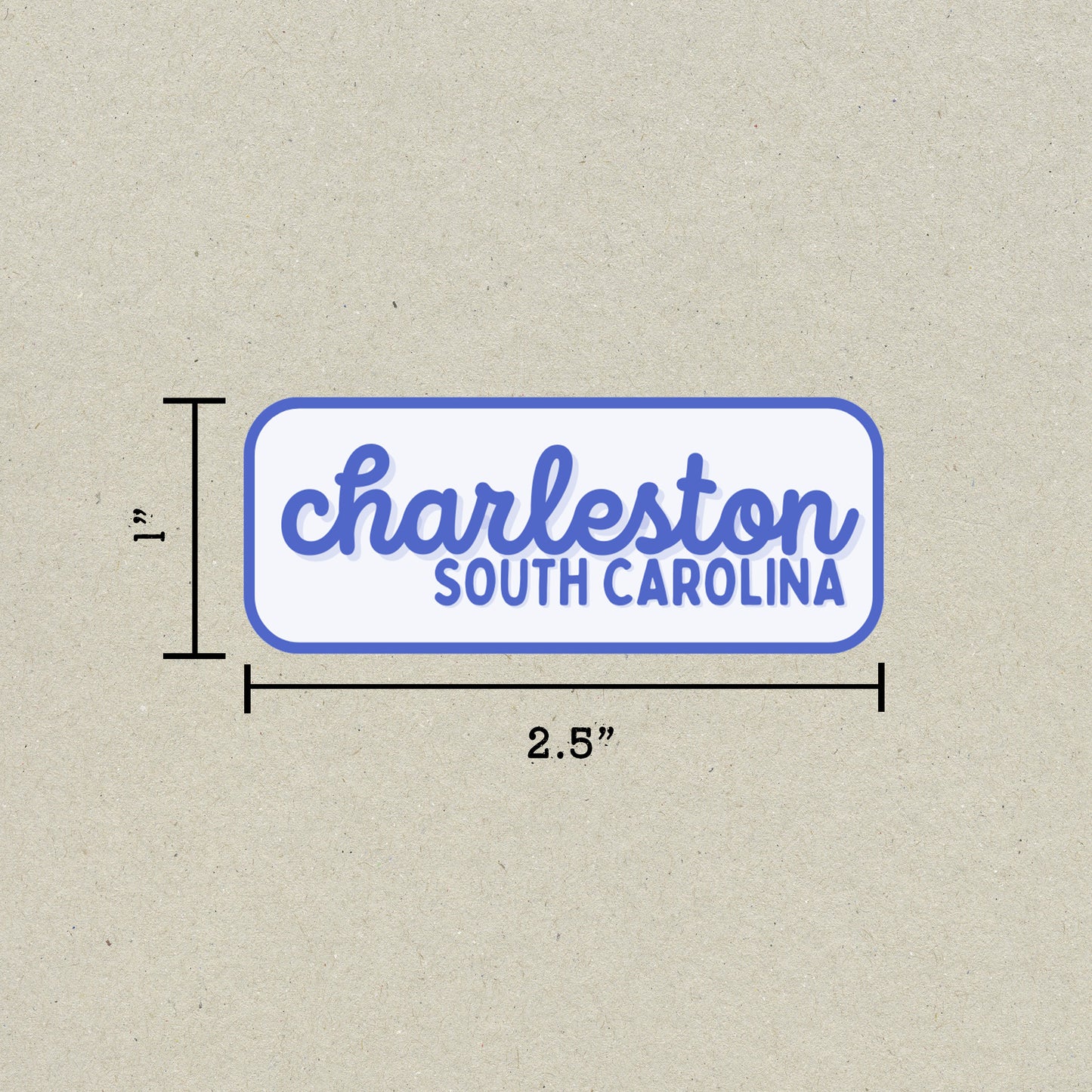 Charleston, South Carolina Retro Travel Sticker – Colorful Vinyl Decal for Laptop, Water Bottle & Luggage