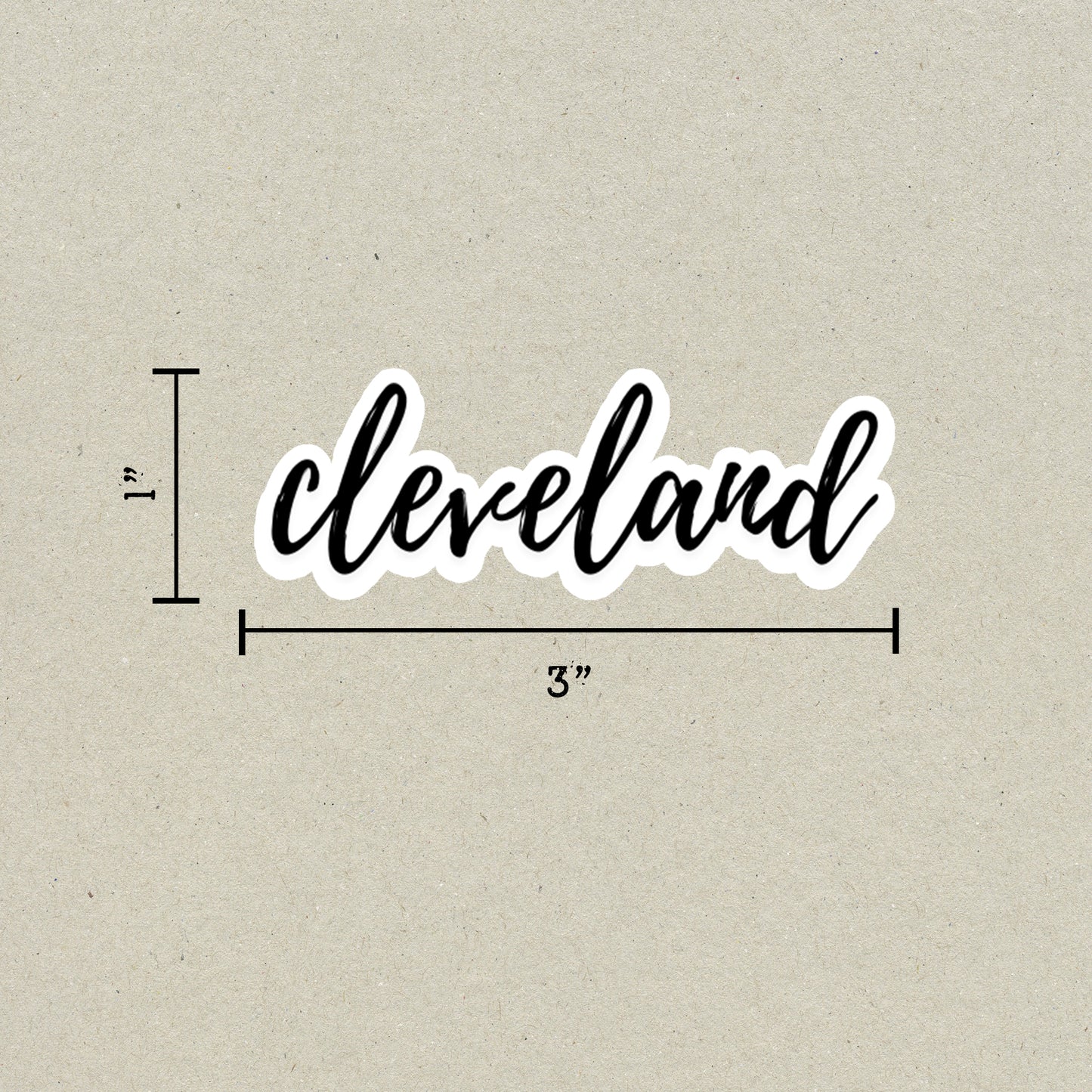Cleveland Cursive Sticker