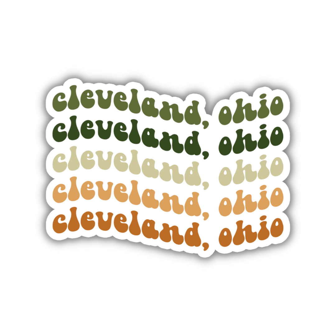 Cleveland, Ohio Retro Sticker