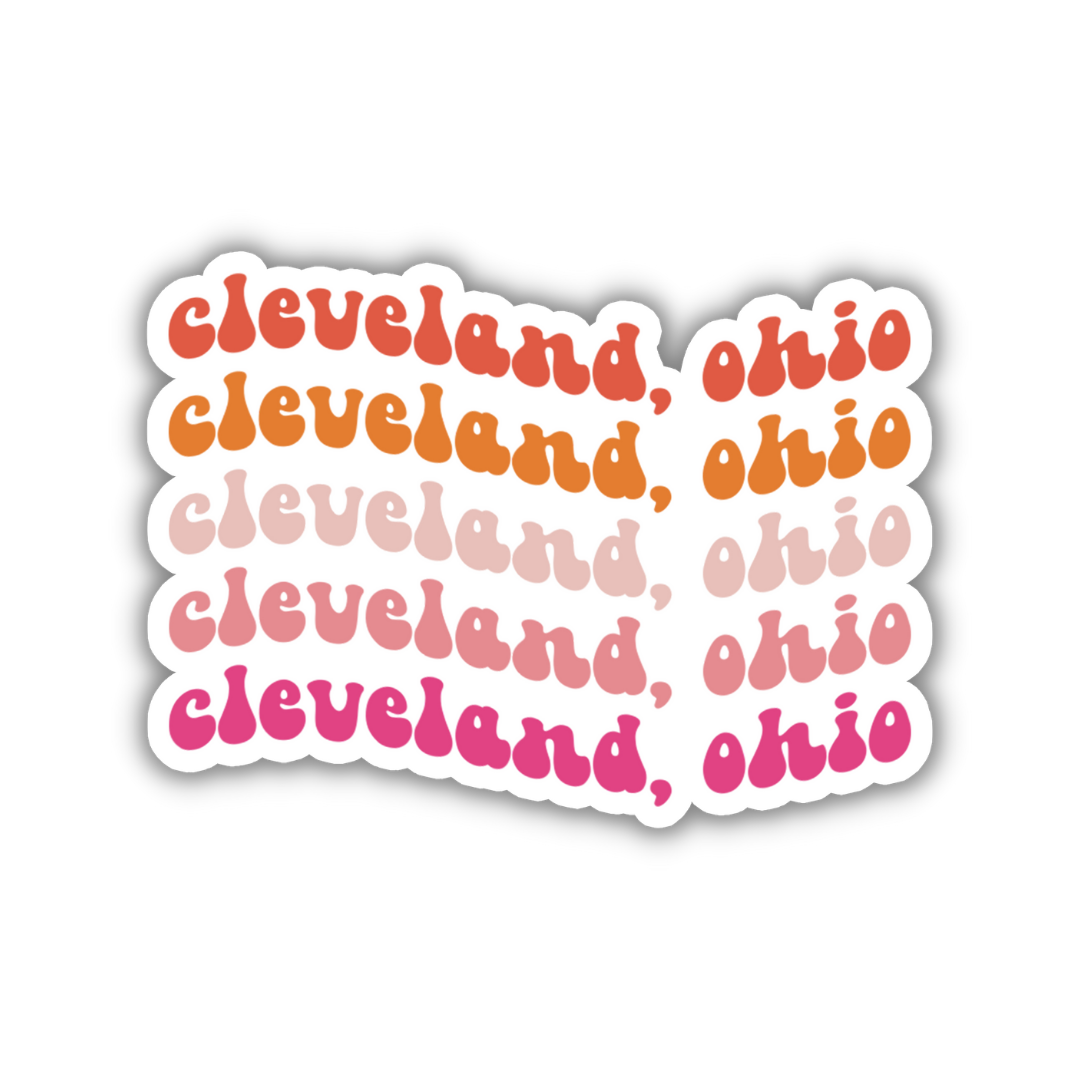 Cleveland, Ohio Retro Sticker