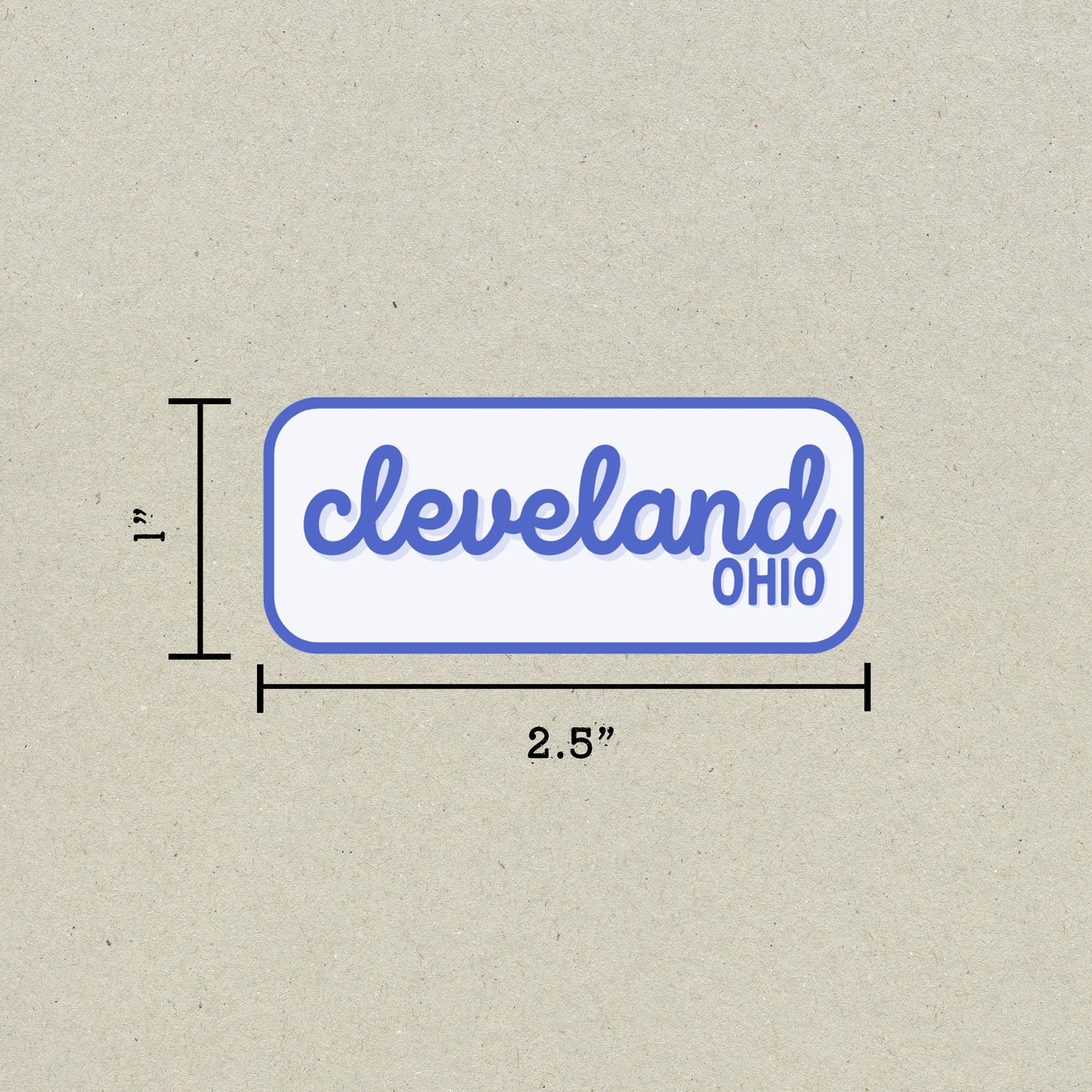 Cleveland, Ohio Retro Travel Sticker – Colorful Vinyl Decal for Laptop, Water Bottle & Luggage