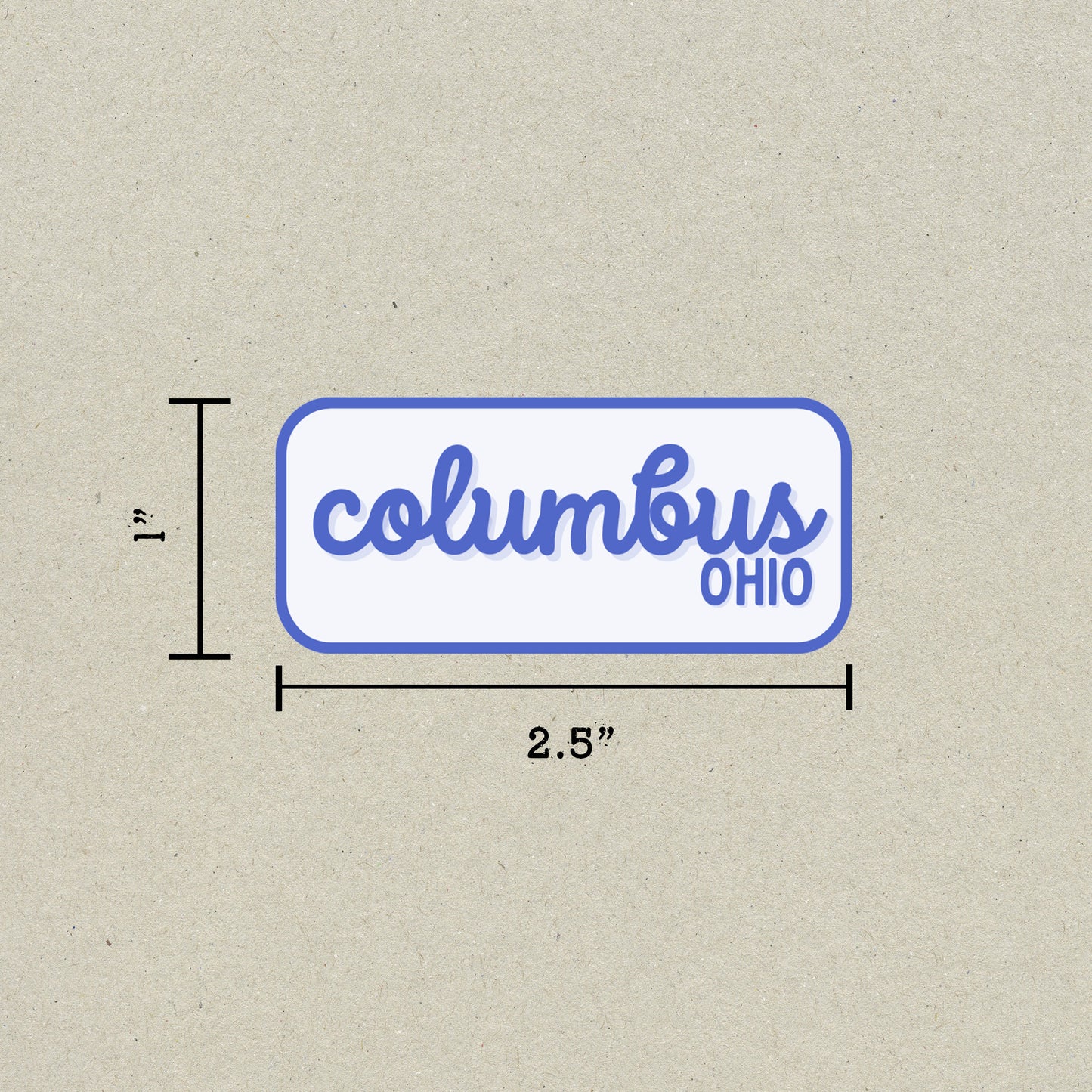 Columbus, Ohio Retro Travel Sticker – Colorful Vinyl Decal for Laptop, Water Bottle & Luggage
