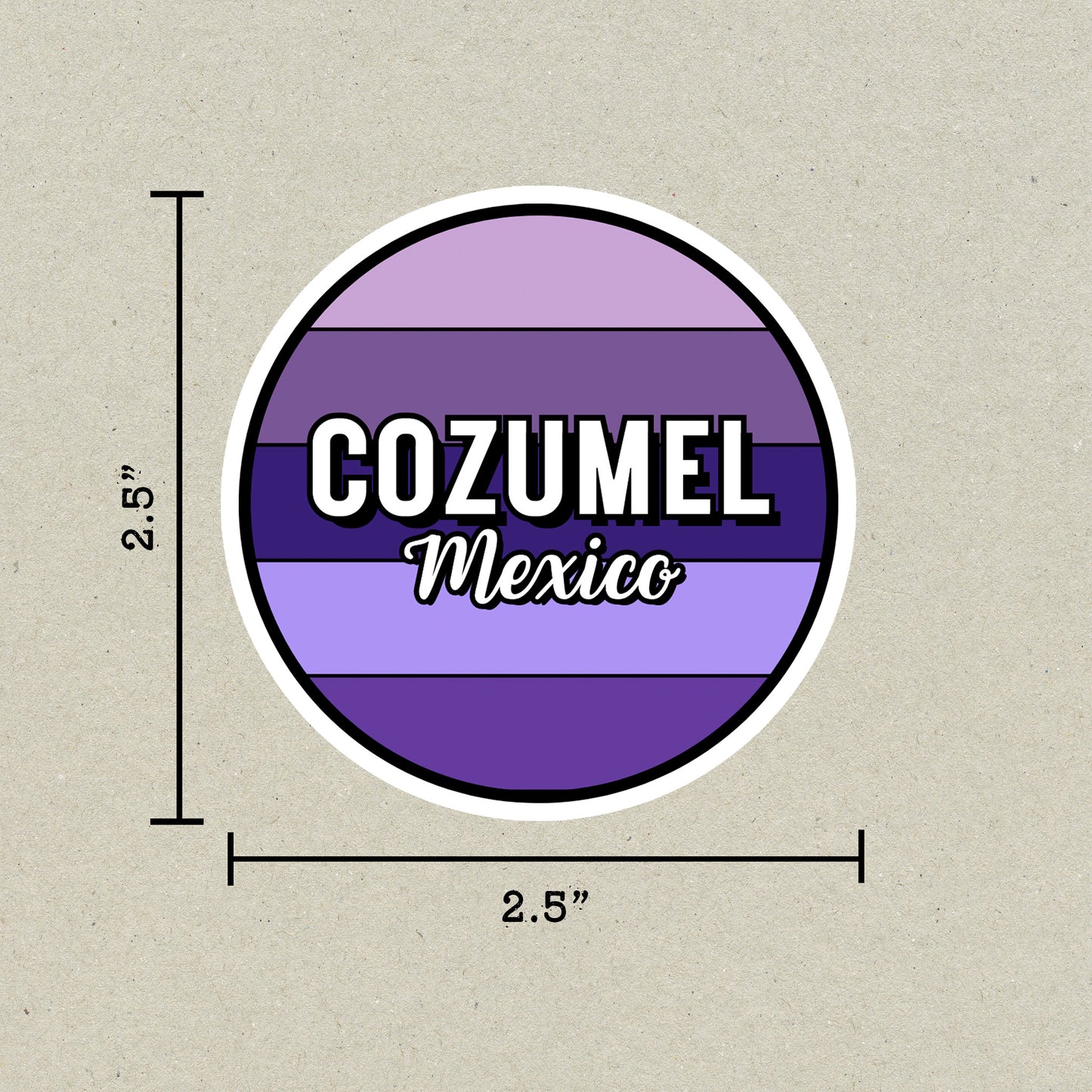 Cozumel, Mexico Circle Sticker
